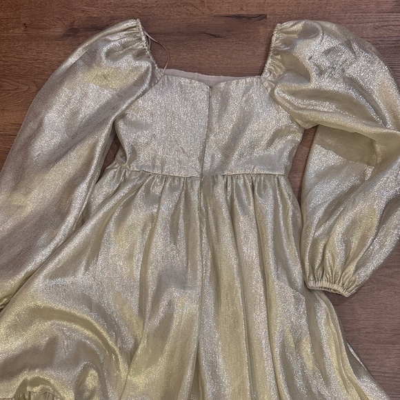 Aura Gold Shimmer Maxi Dress - Picture 4 of 4